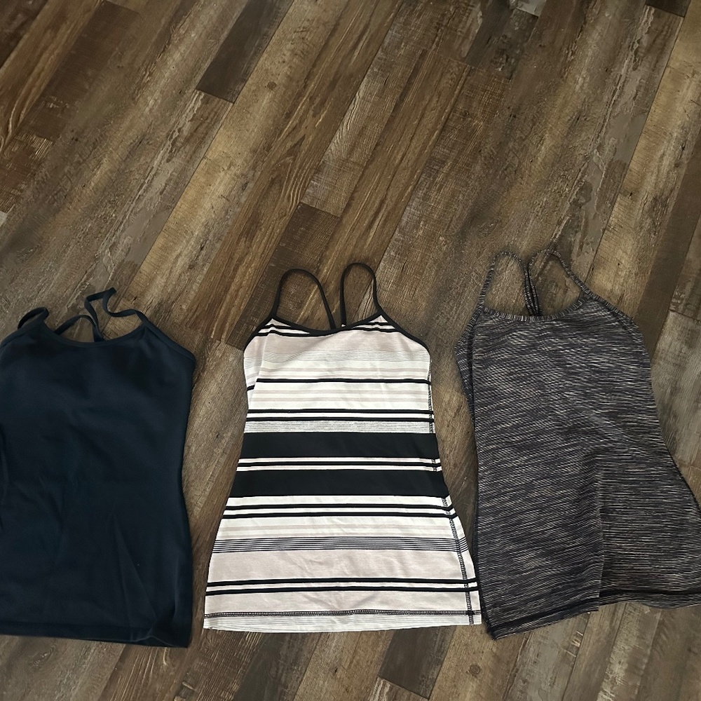 LULULEMON SET OF POWER Y TANKS AND OTHER TANKS SZ4 EXCELLENT LIKE NEW